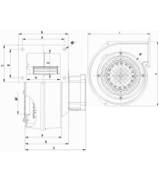 ALUMINUM CENTRIFUGAL VENTILATION FAN 200W BDRAS160-60