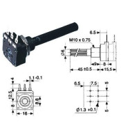 MONO LINEAR POTENTIOMETER (Α) PC16S