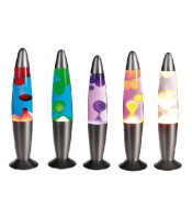 ΦΩΤΙΣΤΙΚΟ LAVA LAMP ΜΕ ΚΕΡΙ ΜΠΛΕ ΜΕ ΚΙΤΡΙΝΟ ΚΕΡΙ