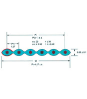 ΚΑΛΩΔΙΟΤΑΙΝΙΑ (FLAT RIBBON CABLE) 26 ΑΓΩΓΩΝ 28AWG ΤΙΜΗ ΜΕΤΡΟΥ