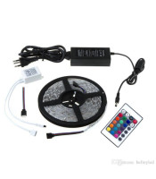 SET 5050 60 LED RGB 14.4W ΣΕΤ ΑΔΙΑΒΡΟΧΗ ΤΑΙΝΙΑ ΜΕ RGB LED 12V 14.W ΚΟΝΤΡΟΛ ΚΑΙ ΤΡΟΦΟΔΟΤΙΚΟLED