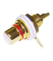 FEMALE RCA CHASSIS METALLIC GOLD PLATED (LARGE)