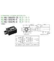 MJ-188LPD6 ΘΗΛΥΚΟ ΚΑΡΦΙ 6,3mm STEREO (TRS) ΠΛΑΚΕΤΑΣCONNECTOR ΗΧΟΥ