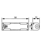 SINGLE AΑΑ BATTERY HOLDER WITH CABLE Y1-7012A