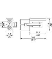 FEMALE PLASTIC CABLE PLUG 6604-2