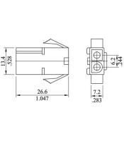 MALE PLASTIC CABLE PLUG 6604-2P