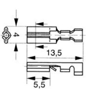 ΑΚΡΟΔΕΚΤΗΣ PINS ΘΗΛΥΚΟΣ 1.0mm ΚΑΛΩΔΙΟΥ