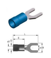 FORK-TYPE TERMINAL INSULATED BLUE 4.3-2 S2-4SV