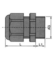 6-12mm METAL CABLE GLAND WITH GASKET PG-13.5 CHS