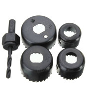 5pcs/set Hole Saw Set Drill Bits Cutting Cutter Kit Round