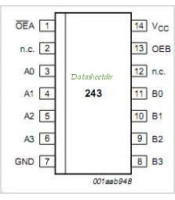 74HC243 ΟΛΟΚΛΗΡΩΜΕΝΟ ΚΥΚΛΩΜΑ 74HC243ΗΜΙΑΓΩΓΟΙ - IC