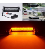 8 LED Amber & Yellow Emergency Warning Dashboard Flash Strobe Light Universal 3