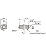 CYLINDRICAL METAL PHOTOELECTRIC SENSOR NPN 20m BR20M-TDTD AU..