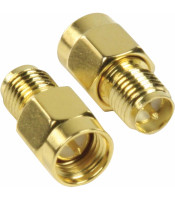 SMA ADAPTOR MALE REVERSE/SMA FEMALE GOLD V7840SRP