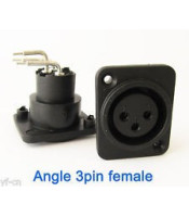 xlr FEMALE 3P CHASSIS PCB RIGHT ANGLE PLASTIC