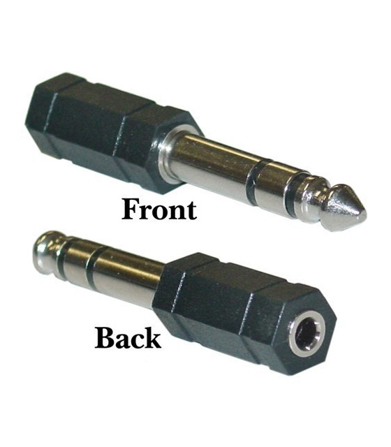 AU 1303 ΚΑΡΦΙ ΑΡΣΕΝΙΚΟ STEREO 6,3mm ADAPTOR ΣΕ ΚΑΡΦΙ ΘΗΛΥΚΟ 3,5mm (TRS)CONNECTOR ΗΧΟΥ