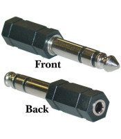 AU 1303 ΚΑΡΦΙ ΑΡΣΕΝΙΚΟ STEREO 6,3mm ADAPTOR ΣΕ ΚΑΡΦΙ ΘΗΛΥΚΟ 3,5mm (TRS)CONNECTOR ΗΧΟΥ