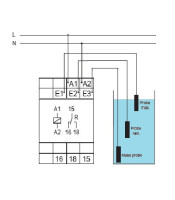 LIQUID LEVEL MONITORING RELAY FOR CONDUCTIVE FLUIDS E3LM10