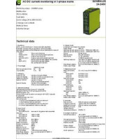 DIN RAIL CURRENT MONITORING RELAY 6 FUNCTIONS 2C/O