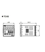 TC4S-N4R ΕΛΕΓΚΤΗΣ ΘΕΡΜΟΚΡΑΣΙΑΣ ΨΗΦΙΑΚΟΣ RTD 48X48 ΧΩΡΙΣ ΕΞΟΔΟΒΙΟΜΗΧΑΝΙΚΑ