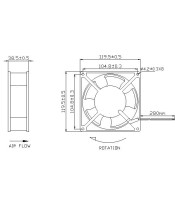 FAN MOTOR 24VDC 120X120X38 VAPO WIRE