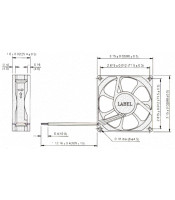 FAN MOTOR DC 24V 80X80X25 MEDIUM SLEEVE WIRE