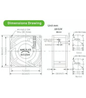 FAN MOTOR 220VAC 80X80X38 HIGH BALL