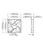 FAN MOTOR AC 220V 120X120X25 HIGH SLEEVE WIRE