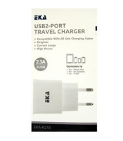 2-Ports Dual USB Wall Charger 2 pin AC Power Adapter Travel USB