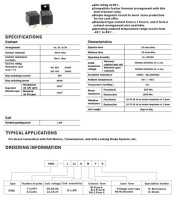 Electromechanical car Relay Single Pole Double Throw