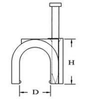 ROUND CABLE CLIP 5/15 WHITE CHR-5MM