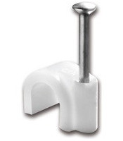 ROUND CABLE CLIP 6/25 WHITE