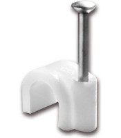 ROUND CABLE CLIP 8/25 WHITE