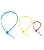 cable Ties Blue, Green, Red & Yellow 200 x 2.5mm 40 Pack