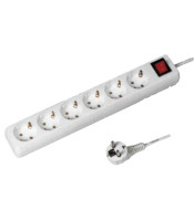 SAFETY POWER STRIP WITH ON-OFF SWITCH 6 OUTLETS