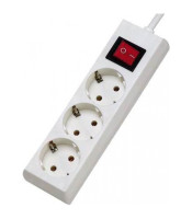 SAFETY POWER STRIP WITH ON-OFF SWITCH 3 OUTLETS