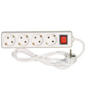 SAFETY POWER STRIP WITH ON-OFF SWITCH 4 OUTLETS