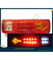 19 LED LIGHTS TRUCK RED ΠΙΣΩ ΦΑΝΑΡΙ 12v TREILER - ΦΟΡΤΗΓΟΥ LED 30 * 9 CMΦΑΝΑΡΙΑ