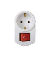 SOCKET WITH ON/OFF SWITCH WHITE 1508070