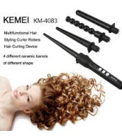 4in1 Hair Curling Wand Professional Hair Curler Roller Set KEMEI