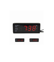 Car Digital Clock With Voltmeter and Thermometers For 12V/24V