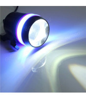 Универсален водоустойчив Black Shell U3 LED фар за мотоциклет Angel Eye