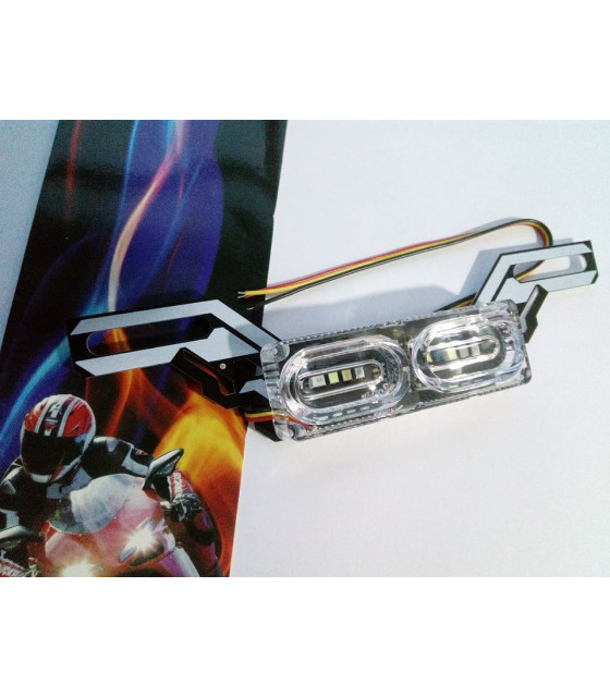 10 LED Colorful License Plate Warning Tail Light Brake Stop Dirt Bike Motorcycle