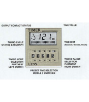 RELAY ΧΡΟΝΙΚΟ ΨΗΦ LCD 48X48 DELAY ON 24-240VAC/DC