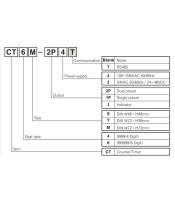 CT6Y-2P4 ΜΕΤΡΗΤΗΣ ΧΡΟΝΙΚΟ ΨΗΦΙΑΚΟΣ 72X36 100-240VAC 2 RELEΒΙΟΜΗΧΑΝΙΚΑ