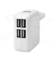 Universal 2.1A/1A 4-Port USB AC Power Adapter Wall Charger