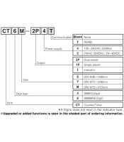 CT6M-2P ΜΕΤΡΗΤΗΣ ΧΡΟΝΙΚΟ 6 ΨΗΦΙΩΝ 72X72 100-240VACΒΙΟΜΗΧΑΝΙΚΑ