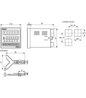 CT6M-2P ΜΕΤΡΗΤΗΣ ΧΡΟΝΙΚΟ 6 ΨΗΦΙΩΝ 72X72 100-240VACΒΙΟΜΗΧΑΝΙΚΑ