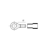 SINGLE-HOLE CABLE LUG INSULATED YELLOW 6.5-5.5