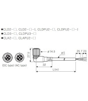 CONNECTOR ΕΙΔΙΚΟΣ ΚΑΛΩΔΙΟΥ ΓΩΝΙΑ PVC 2Μ ΓΙΑ PRCM